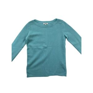 Madewell Merino Wool Long Sleeve Boat Neck Sweater Women's S‎ Blue Casual Top